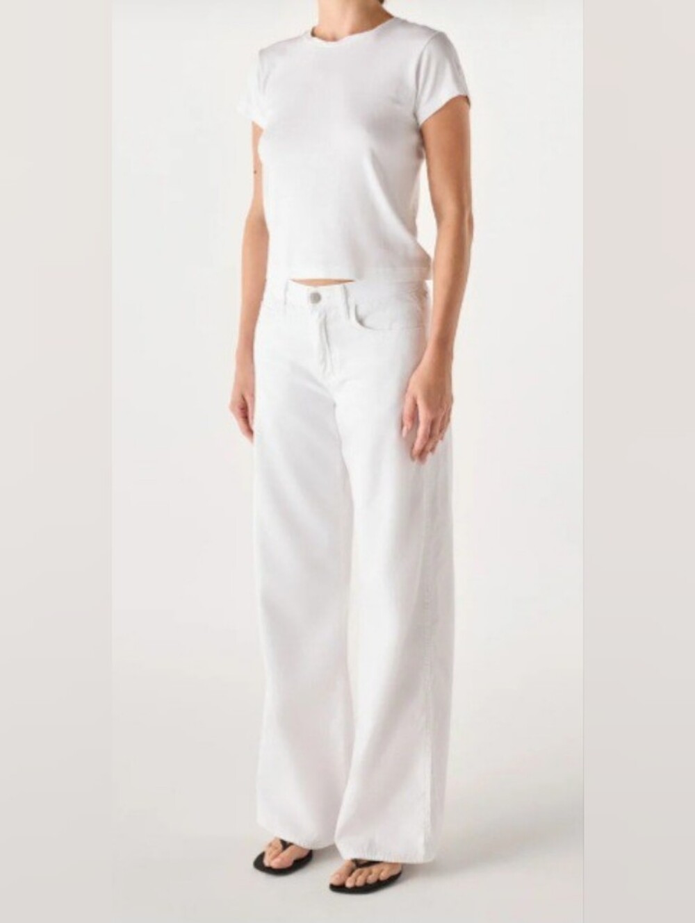 AMO Regina Pants Wide Leg In White 29